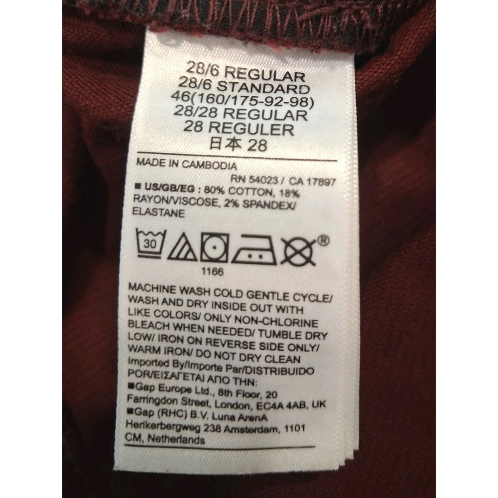 Gap High Rise Vintage Slim Corduroy Pants Size 6 Fall - Picture 6 of 9